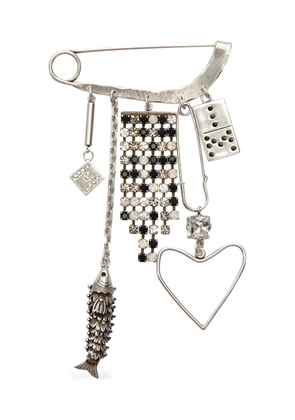 ISABEL MARANT Abby safety-pin embellished brooch - Silver