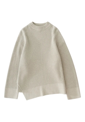 Studio Nicholson Verda ribbed asymmetric-hem sweater - Grey