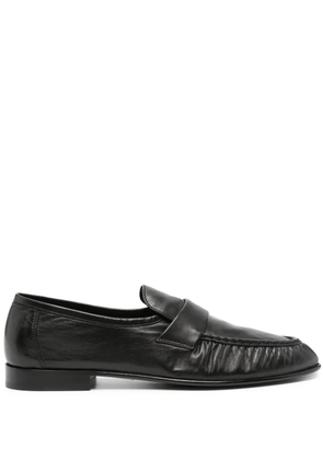 The Row soft-leather loafers - Black