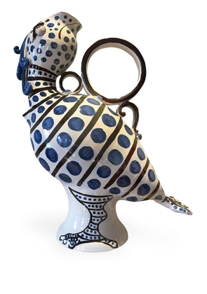 Les-Ottomans Animal hand-painted porcelain vase (26cm) - White