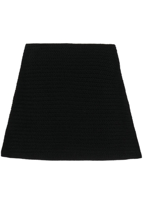 MACH & MACH A-line knitted miniskirt - Black