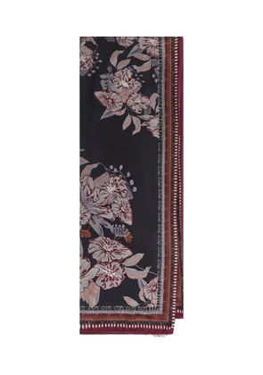 MALIPARMI floral-print scarf - Black