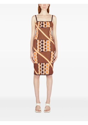 Ahluwalia Taffi midi dress - Brown