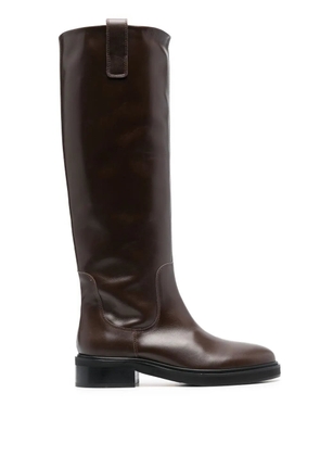 Aeyde knee-length leather boots - Brown
