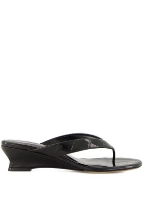 Le Monde Beryl 40mm micro wedge thong sandals - Black