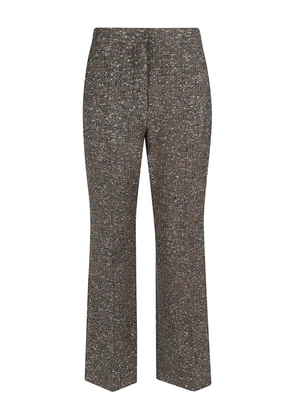 Giambattista Valli tweed-texture trousers - Brown
