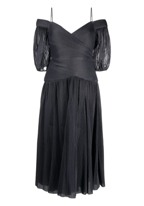 ZIMMERMANN off-shoulder pleated midi dress - Blue