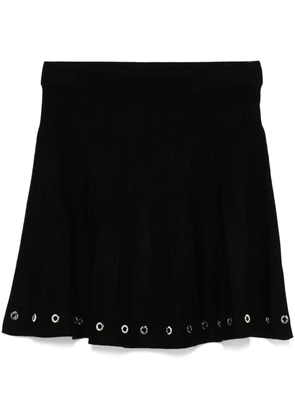 DKNY gromet-detailing skirt - Black