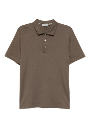Canali cotton-blended polo shirt - Brown