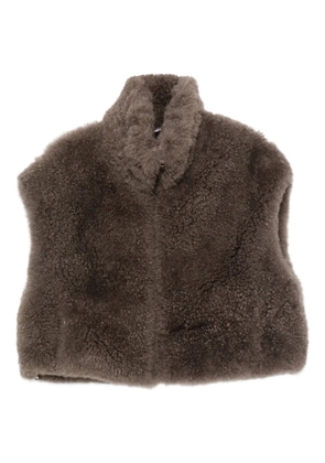 Liska high-neck gilet - Grey