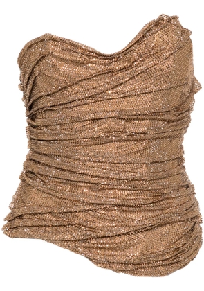 Giuseppe Di Morabito strapless corset top - Gold
