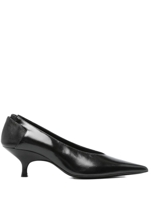 GIABORGHINI 50mm Sloane pointed-toe kitten-heel pumps - Black