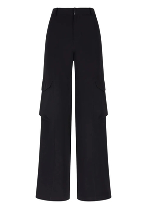 GCDS high-waisted gabardine cargo trousers - Black