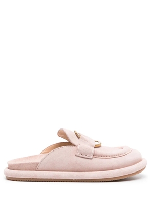 Moncler Bell suede mules - Pink