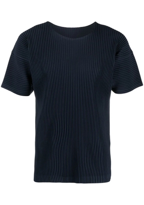Homme Plissé Issey Miyake ribbed-effect T-shirt - Blue