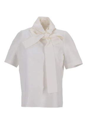 SHUSHU/TONG tie-neck blouse - White