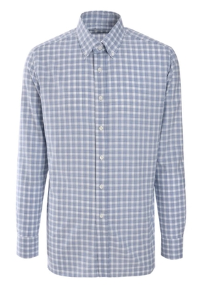 Borrelli checked shirt - Blue
