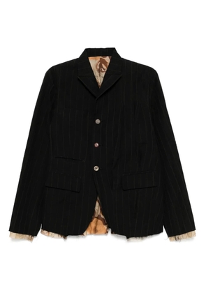 CHIAHUNG SU striped jacket - Black