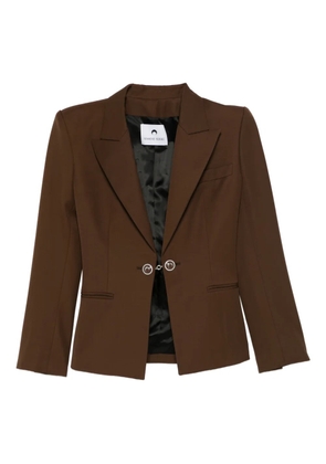 Marine Serre buttoned wool jacket - Brown