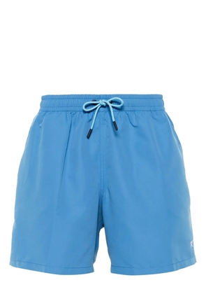Hackett motif-embroidered swim shorts - Blue