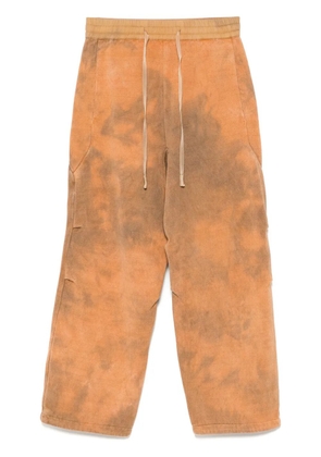 Stain Shade cotton tapered trousers - Orange