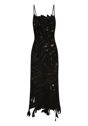 Oscar de la Renta Fern crochet-knit midi dress - Black