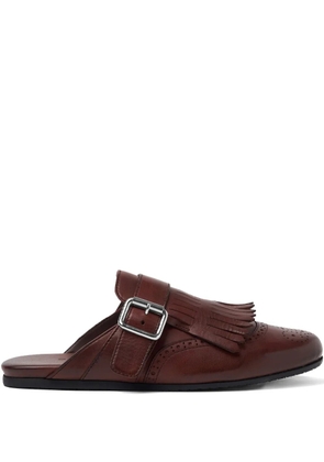 Scarosso Gemma fringed mules - Brown