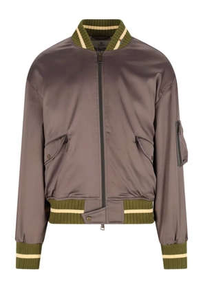 Vivienne Westwood zip-fastening ribbed-trim bomber jacket - Neutrals