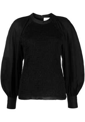 3.1 Phillip Lim puff-sleeve plissé blouse - Black
