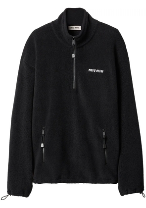 Miu Miu fleece sweatshirt - Black
