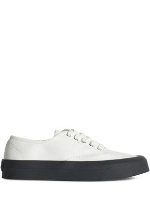 Maison Kitsuné lace-up contrast-sole sneakers - White