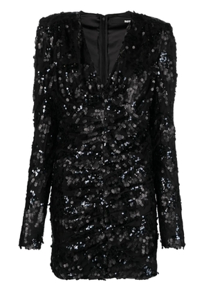 ROTATE BIRGER CHRISTENSEN sequined ruched minidress - Black