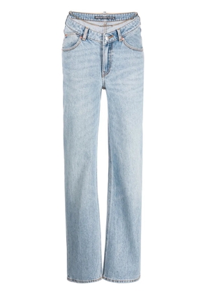 Alexander Wang cable-chain link cotton straight jeans - Blue