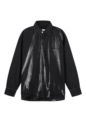 Arte Antwerp tie-dye cotton shirt - Black