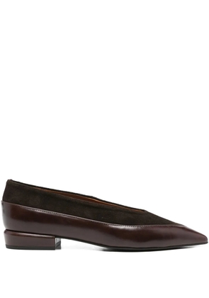 ANGEL ALARCON suede-leather pointed-toe pumps - Brown
