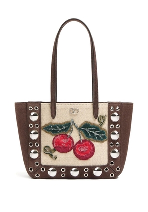 Valentino Garavani mini Nellcote embroidered tote bag - Brown