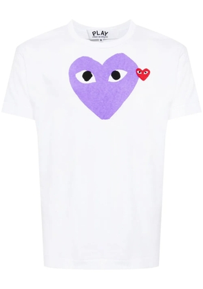 Comme Des Garçons Play signature heart motif cotton T-shirt - White