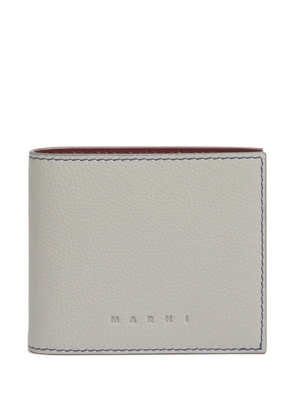 Marni pebbled-stitch leather wallet - Grey