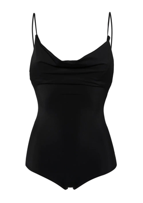 Magda Butrym draped scoop-neck swimsuit - Black