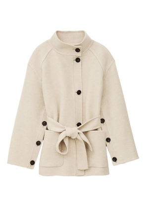 Ba&Sh Lourthney belted-buttoned coat - Neutrals