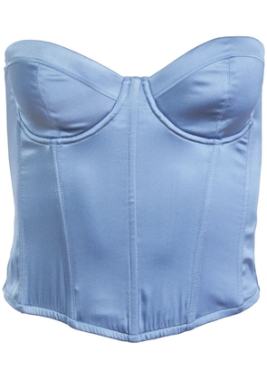 Fleur Du Mal Hamptons silk bustier top - Blue