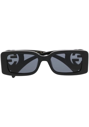 Gucci Eyewear Interlocking G rectangle-frame sunglasses - Black