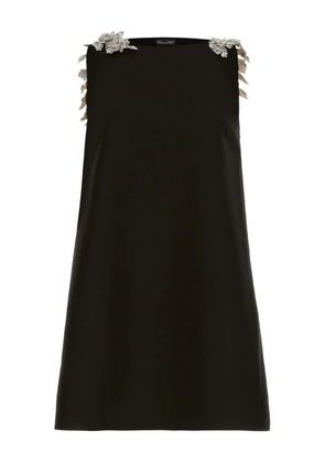 Oscar de la Renta sequin-embellished open-back mini dress - Black