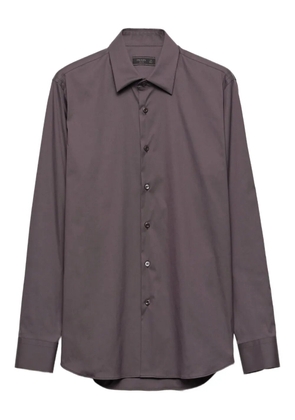 Prada classic-collar cotton shirt - Grey