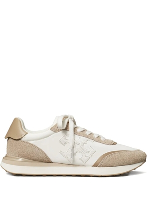 Tory Burch Destiny suede-panel sneakers - White