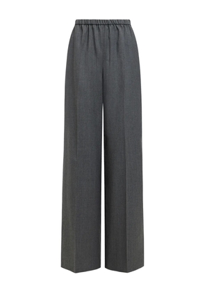 12 STOREEZ elastic-waist wool straight trousers - Grey