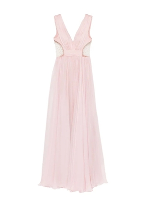M.Marquise Rita embellished V-neck dress - Pink