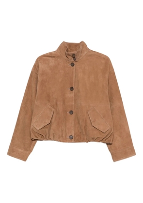 Simkhai button suede jacket - Brown