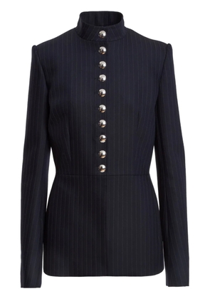 KHAITE The Samuel pinstriped jacket - Blue