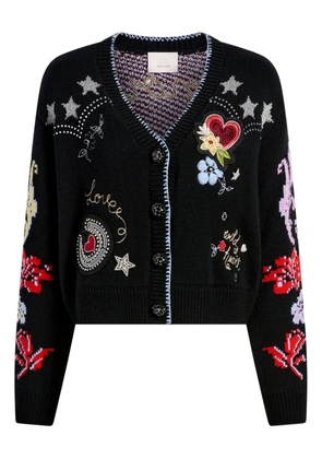 Cinq A Sept Western Collage embellished cardigan - Black